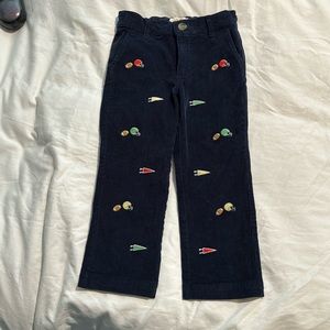 TBBC THE BEAUFORT BONNET critter prep school pants Nantucket Navy w/Football 4T